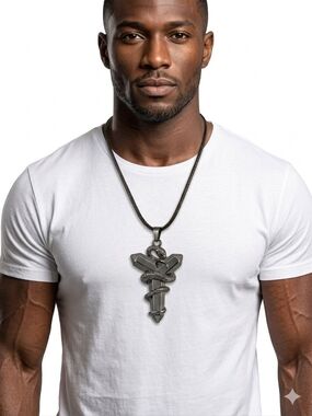 Kobe Black Mamba Logo Pendant Snake Necklace Hip-hop Style